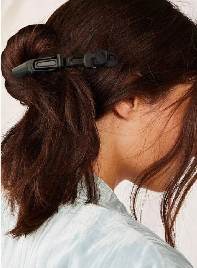 6 قطع مشابك شعر كبيرة – كلابات شعر بلاستيك بتثبيت قوي لتقسيم وتصفيف الشعر أثناء السيشوار والكيرلي – مانعة للانزلاق – متعددة الألوان - Image 3